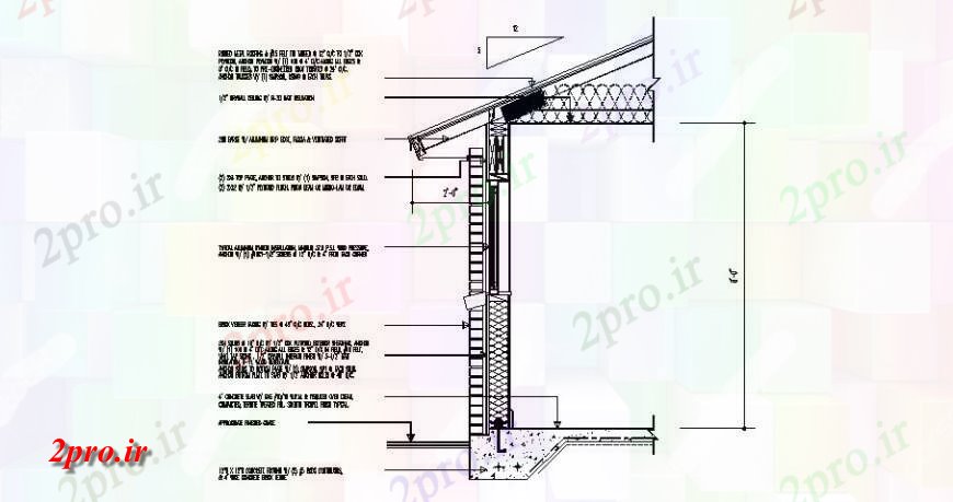 دانلود نقشه جزئیات ساخت و ساز طراحی سقف جزئیات مقطعی اتوکد (کد121976)