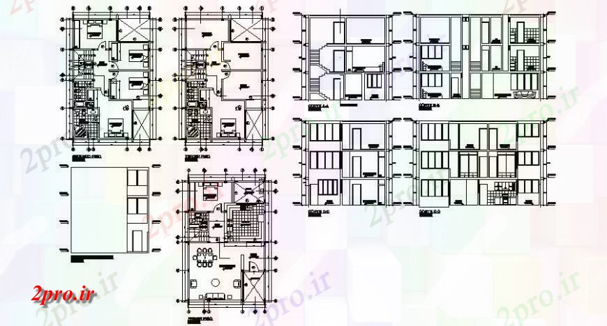 دانلود نقشه مسکونی  ، ویلایی ، آپارتمان  بخش و طرحی کار طراحی آپارتمان   های مسکونی  (کد121990)