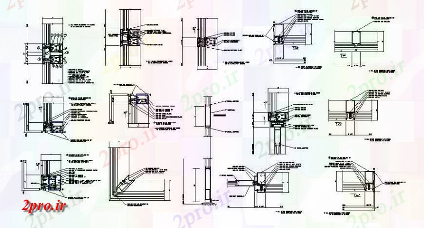 دانلود نقشه جزئیات ساخت و ساز دیوار کاهش و حفظ ساخت و ساز دیوار جزئیات (کد121999)