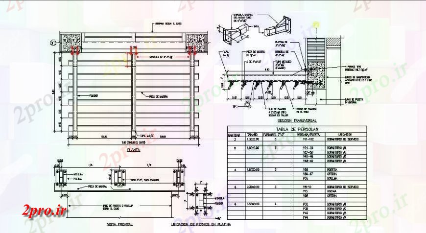 دانلود نقشه طراحی جزئیات ساختار بخش آلاچیق فلزی، طرحی و ساخت و ساز جزئیات  (کد122000)