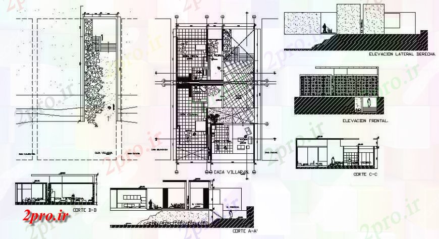 دانلود نقشه مسکونی ، ویلایی ، آپارتمان خانه جزئیات پروژه معماری ساحل مدرن در خودکار 25 در 47 متر (کد122086)