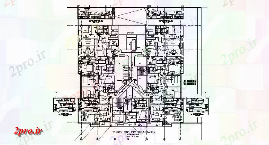دانلود نقشه مسکونی  ، ویلایی ، آپارتمان  چند خانواده طرحی ساختمان مسکونی طبقه اول و طراحی های الکتریکی طراحی جزئیات  (کد122090)