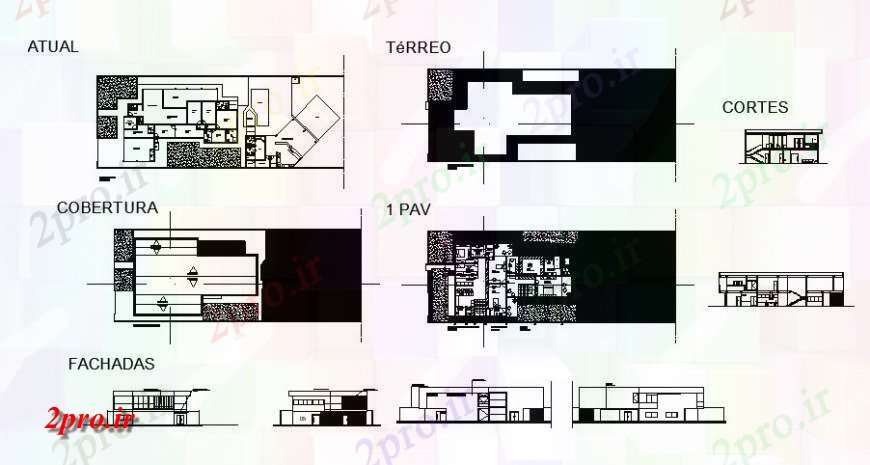 دانلود نقشه هتل - رستوران - اقامتگاه  هتل ساخت نما، بخش، طرحی طبقه منطقه ای و خودکار  جزئیات (کد122150)
