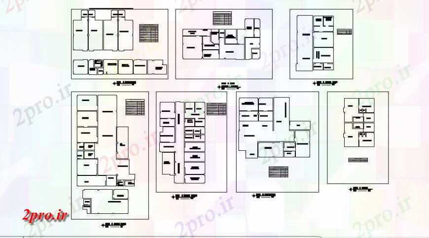 دانلود نقشه بیمارستان - درمانگاه - کلینیک طرحی طبقه کلینیک با سقف 39 در 47 متر (کد122314)