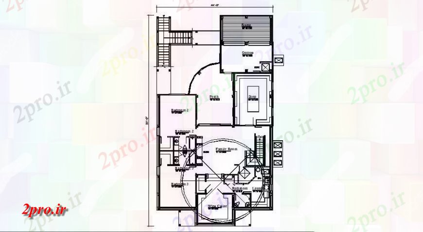 دانلود نقشه مسکونی  ، ویلایی ، آپارتمان  جزئیات طراحی معماری طبقه همکف خانه (کد122323)