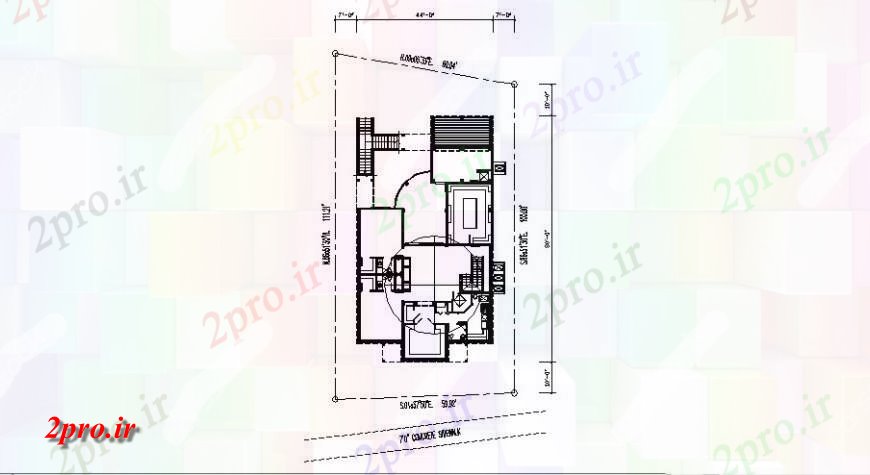 دانلود نقشه مسکونی ، ویلایی ، آپارتمان یک خانواده جزئیات طرحی خانه فریم با طرحی سایت 12 در 21 متر (کد122352)