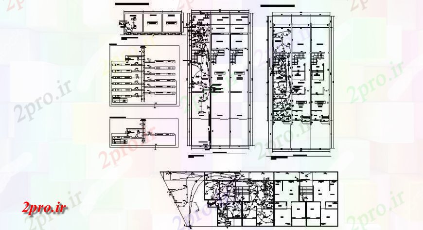 دانلود نقشه اتوماسیون و نقشه های برق طراحی برق و طرحی دفتر 16 در 48 متر (کد122355)