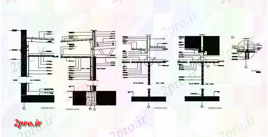 دانلود نقشه جزئیات ساخت و ساز ساخت و ساز ها جزئیات آکوستیک درب (کد122356)