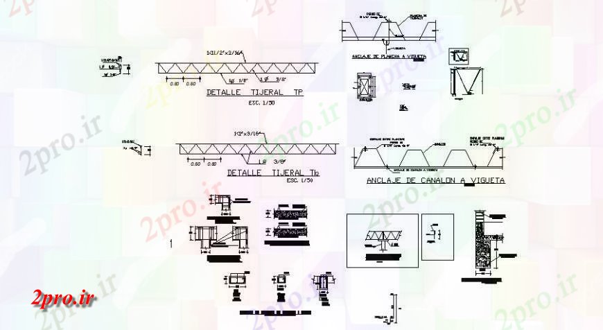 دانلود نقشه طراحی جزئیات ساختار پرتو ساختار و ساخت و ساز جزئیات مخزن آب (کد122454)