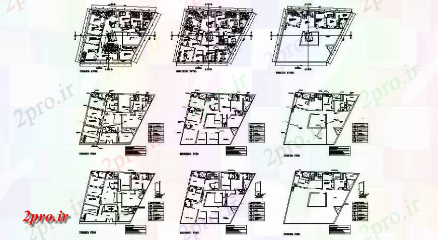 دانلود نقشه بیمارستان - درمانگاه - کلینیک چند دان ساختمان بیمارستان طرحی طبقه توزیع طراحی جزئیات 17 در 21 متر (کد122470)