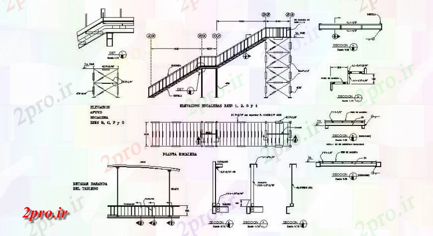 دانلود نقشه جزئیات ساخت پل پایه و بخش پل فضایی و ساخت و ساز جزئیات (کد122512)