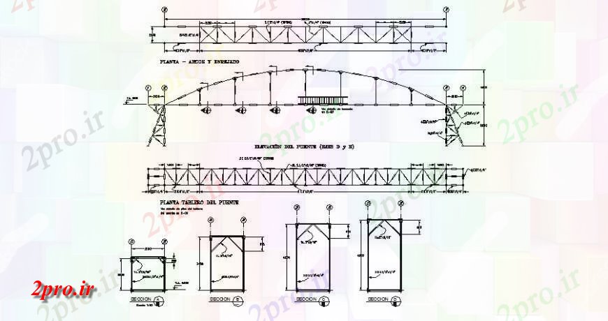 دانلود نقشه جزئیات ساخت پل نما پل بتنی، بخش و ساخت و ساز جزئیات (کد122516)