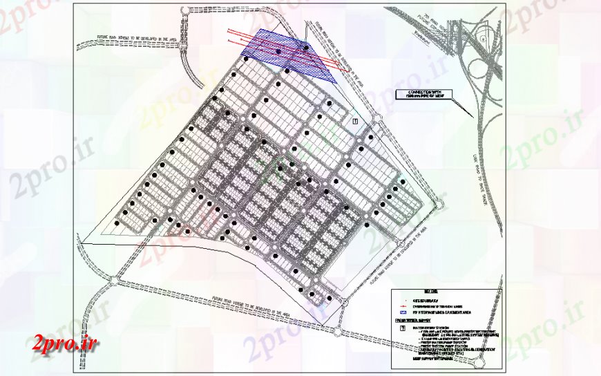 دانلود نقشه کارخانه صنعتی  ، کارگاه تامین آب کارخانه دراز کردن جزئیات (کد122530)