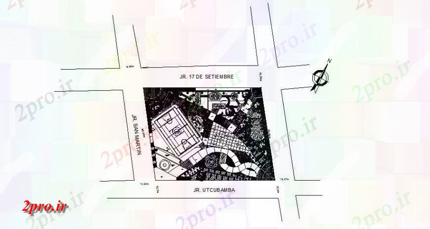 دانلود نقشه پارک - باغ عمومی طراحی جزئیات بازی زمین شهری 64 در 80 متر (کد122535)