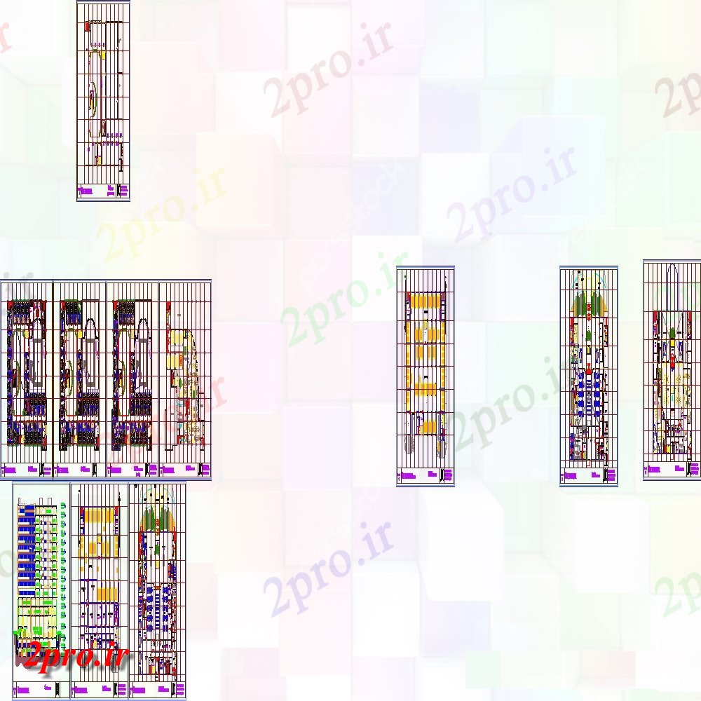 دانلود نقشه هتل - رستوران - اقامتگاه هتل پنج ستاره طرحی کار جزئیات طراحی در اتوکد 51 در 74 متر (کد122543)