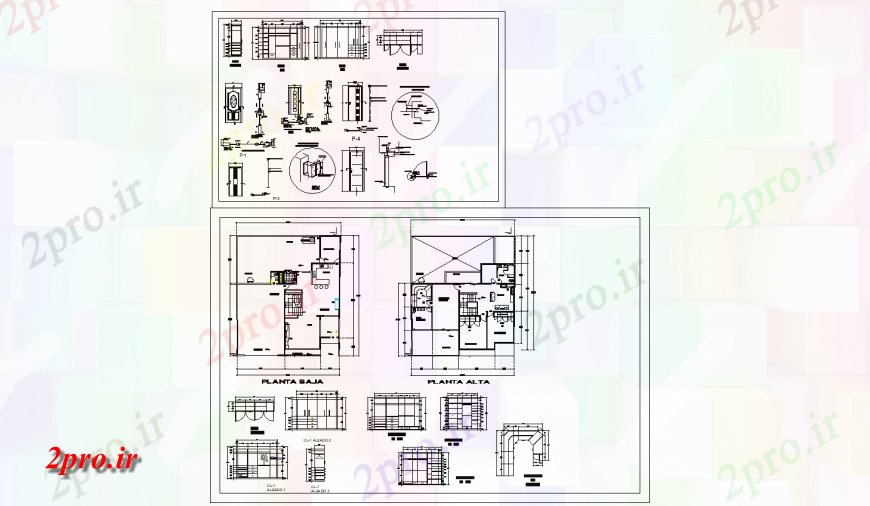 دانلود نقشه مسکونی ، ویلایی ، آپارتمان بخش سازنده خانه و کف طرحی های 16 در 19 متر (کد122588)