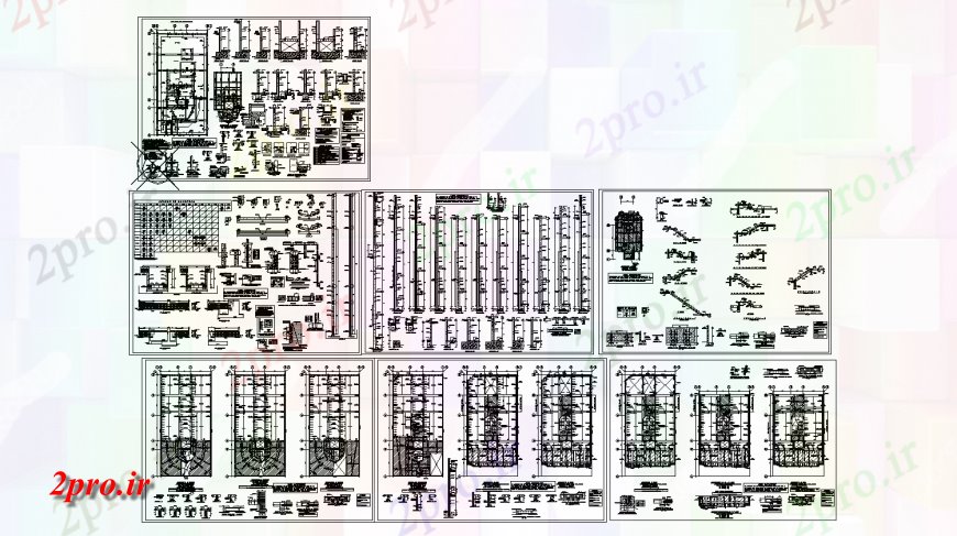 دانلود نقشه طراحی جزئیات ساختار ساختمان اداری تمام  طبقه ساختار سازنده طراحی جزئیات  (کد122606)