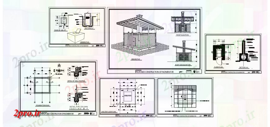 دانلود نقشه مسکونی  ، ویلایی ، آپارتمان  نما سرپناه، بخش، پیشنهاد ساخت و دودکش چوبی جزئیات  (کد122650)