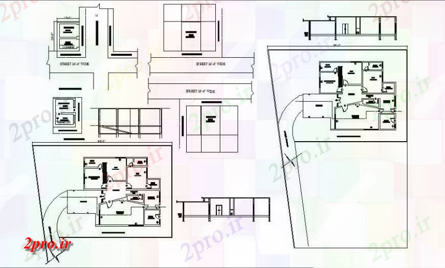 دانلود نقشه مسکونی  ، ویلایی ، آپارتمان  یک خانواده بخش خانه، طرحی طبقه و خودکار  (کد122664)