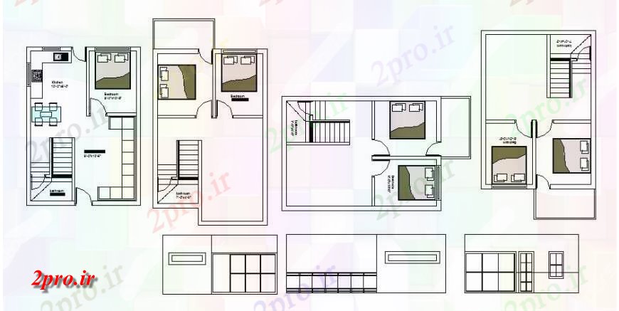 دانلود نقشه مسکونی  ، ویلایی ، آپارتمان  آپارتمان های مسکونی کار طرحی جزئیات  (کد122772)