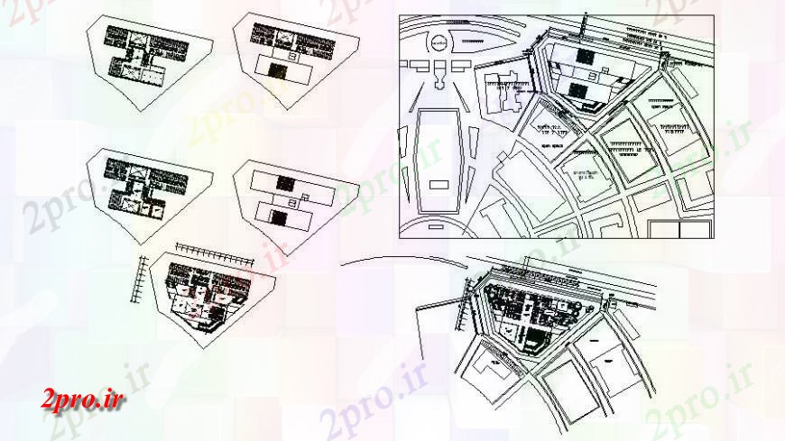 دانلود نقشه هایپر مارکت - مرکز خرید - فروشگاه طرحی طبقه طراحی توزیع و خودکار جزئیات مرکز خرید 70 در 109 متر (کد122809)