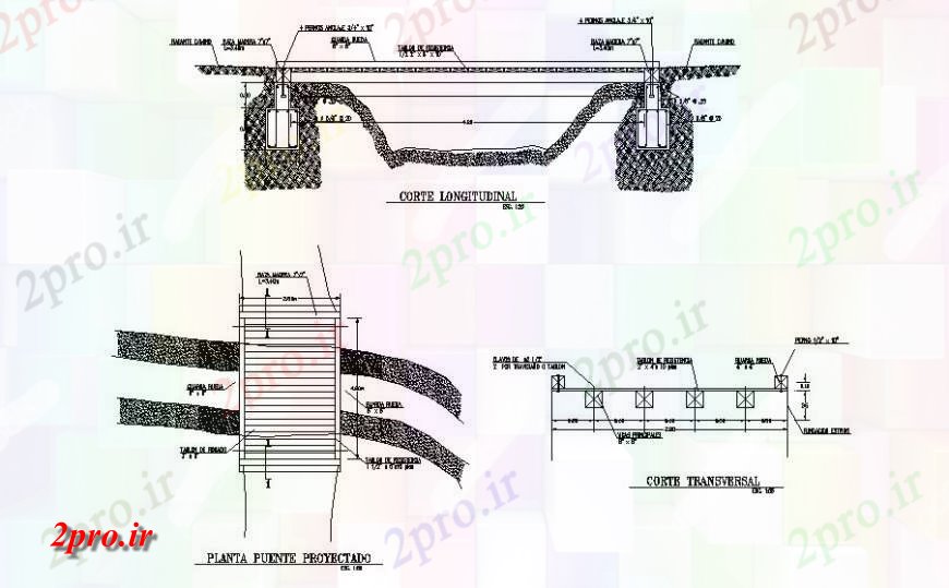 دانلود نقشه جزئیات ساخت پل طرحی واحد ساخت و ساز پل جزئیات و نما    (کد122872)