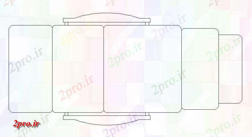 دانلود نقشه میز و صندلی پشتی  صندلی بالای صفحه  نما  (کد122880)