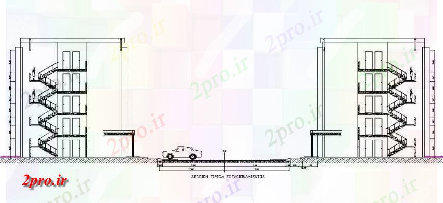 دانلود نقشه مسکونی  ، ویلایی ، آپارتمان  جزئیات مقطعی اصلی آپارتمان   مسکونی دوقلو ساخت (کد122990)