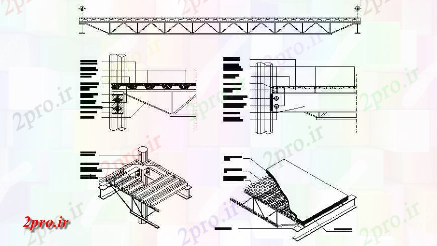 دانلود نقشه قالب اسکلت فلزی  فولاد طبقه ساختار سازنده جزئیات طراحی   (کد123092)