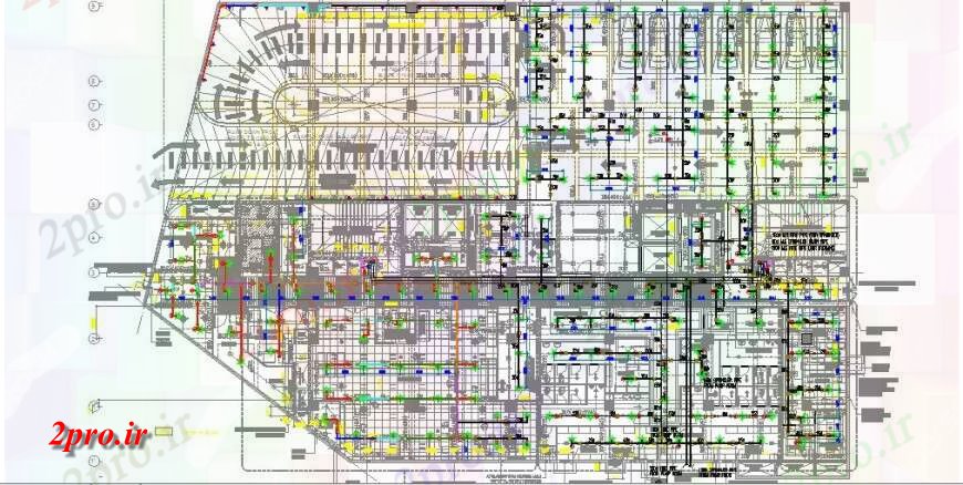 دانلود نقشه ساختمان اداری - تجاری - صنعتی جزئیات زمین طرحی طبقه طرحی توزیع دفتر مدیریت ساخت 51 در 68 متر (کد123160)