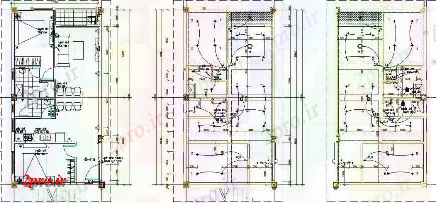 دانلود نقشه مسکونی  ، ویلایی ، آپارتمان  ساختمان های مسکونی طراحی خانه و طراحی های الکتریکی طراحی جزئیات  (کد123182)