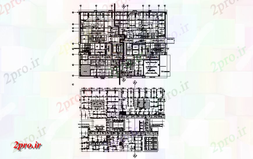 دانلود نقشه بیمارستان -  درمانگاه -  کلینیک اولین طراحی طبقه و جزئیات طرحی فریم از بیمارستان ساخت (کد123195)