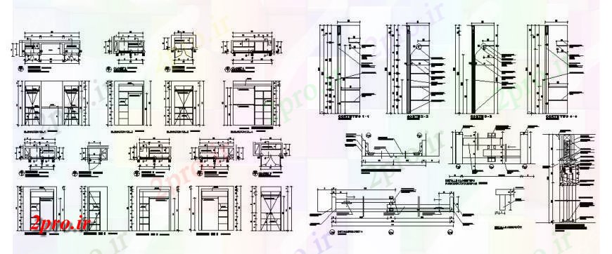 دانلود نقشه بلوک مبلمان کابینه بلوک های مبلمان جزئیات  (کد123274)