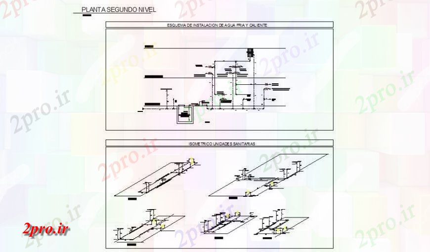 دانلود نقشه حمام مستر طرحی طبقه دوم ایزومتریک و نصب و راه اندازی (کد123283)