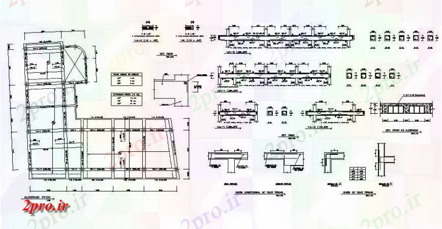 دانلود نقشه طراحی جزئیات ساختار نخست طرحی طبقه فریم با برنامه پرتو ساختار خانه  جزئیات (کد123357)