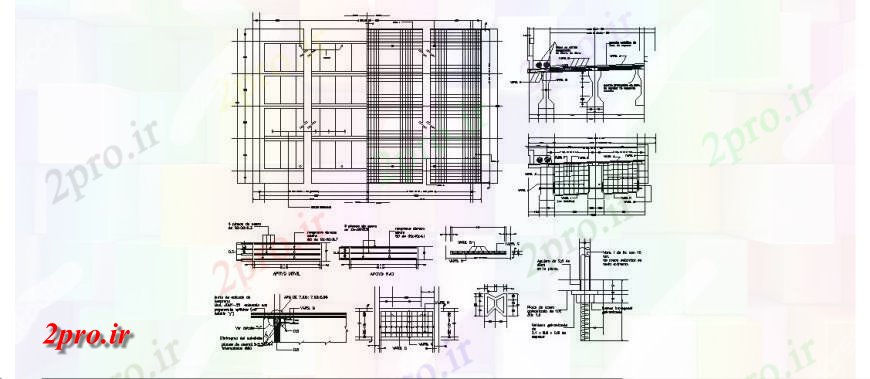 دانلود نقشه جزئیات ساخت پل فضایی بخش پل بزرگراه و  ساخت و ساز طراحی جزئیات (کد123383)