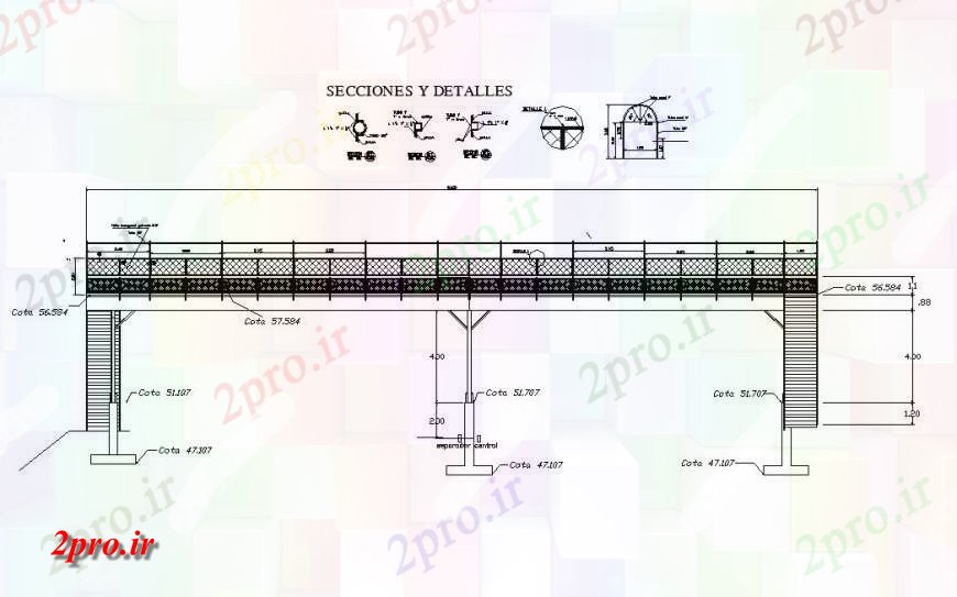 دانلود نقشه جزئیات ساخت پل بخش پل نخود مربوطه به اهنگ صدا و  ساخت و ساز طراحی جزئیات  (کد123392)