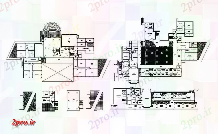 دانلود نقشه دانشگاه ، آموزشکده ، مدرسه ، هنرستان ، خوابگاه - چند سطح مدرسه معماری طرحی طبقه ساختمان توزیع طراحی جزئیات 64 در 95 متر (کد123405)