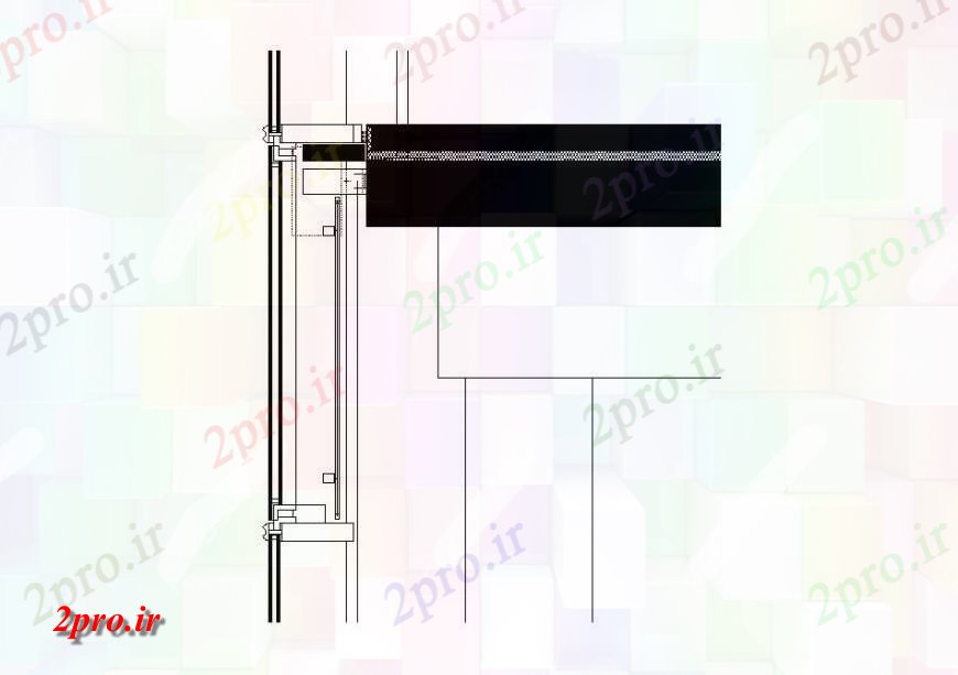 دانلود نقشه جزئیات طراحی در و پنجره  تنها پنجره نصب کوپلینگ طراحی جزئیات  (کد123413)