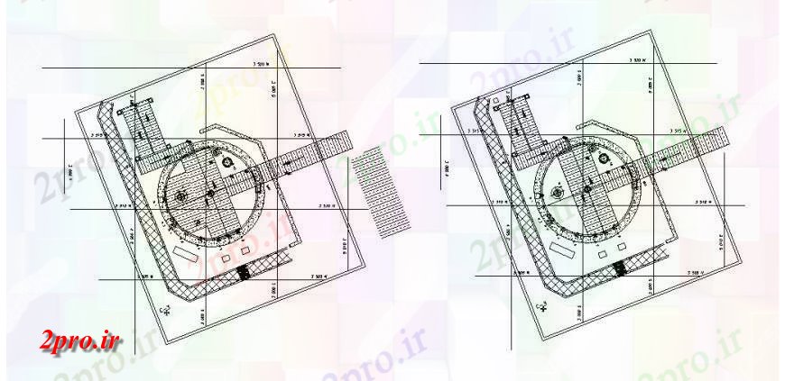 دانلود نقشه طراحی جزئیات ساختار برکه مولیبدن، سرپناه نوع پلت فرم ساختار  (کد123528)