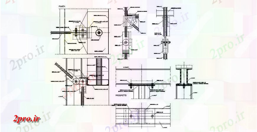 دانلود نقشه قالب اسکلت فلزی  سازه های فولادی جزئیات طراحی خودکار   (کد123535)