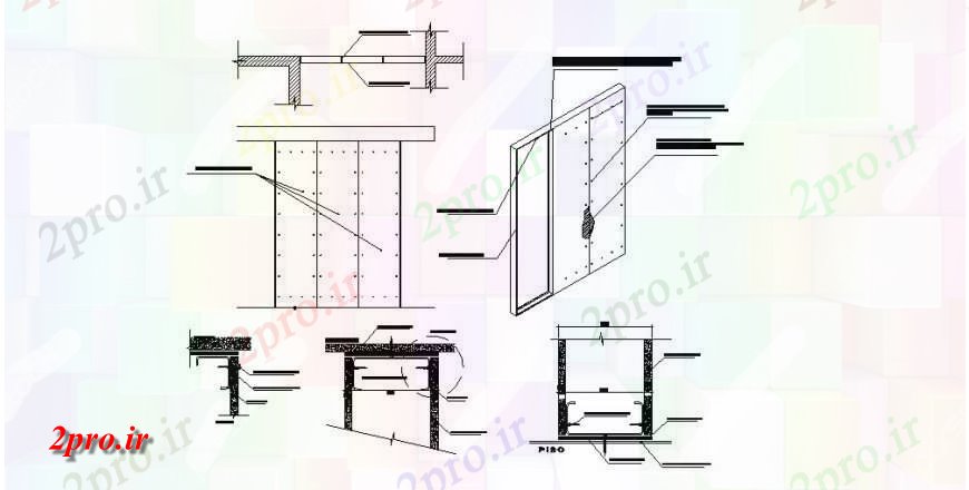 دانلود نقشه جزئیات طراحی در و پنجره  کشویی نما درب و نصب و راه اندازی (کد123536)