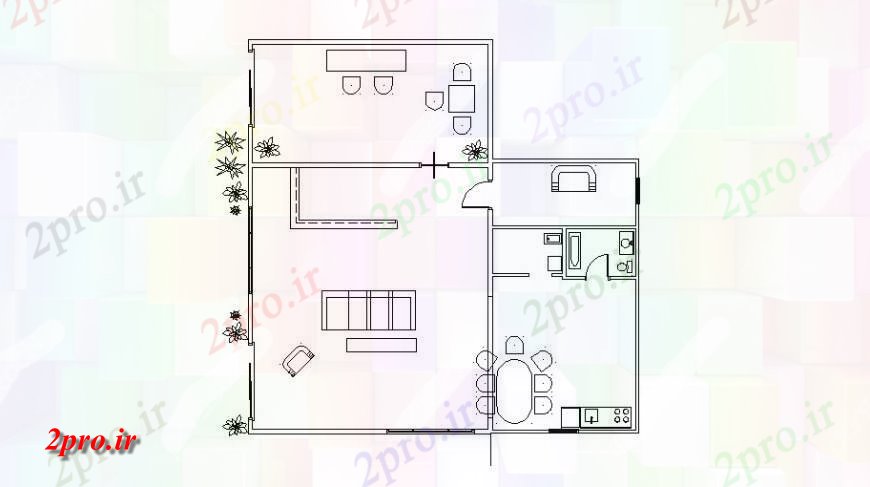 دانلود نقشه مسکونی ، ویلایی ، آپارتمان کوچک خانه معماری طراحی های 13 در 13 متر (کد123558)