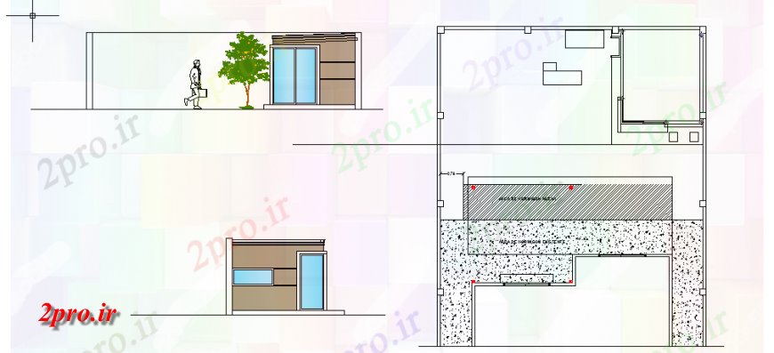 دانلود نقشه مسکونی  ، ویلایی ، آپارتمان  کابین کوچک نما نوع خانه و ساختار طراحی جزئیات  (کد123568)