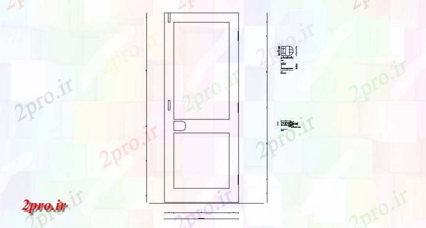 دانلود نقشه جزئیات طراحی در و پنجره  نما درب ساده و نصب و راه اندازی (کد123593)