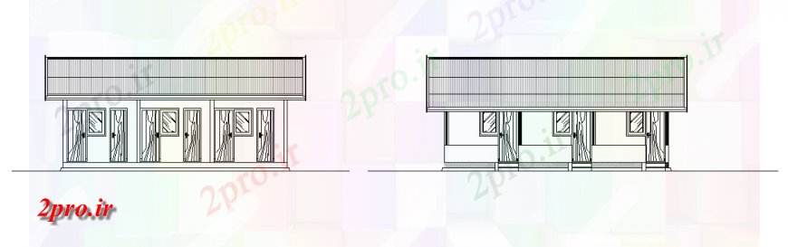 دانلود نقشه دانشگاه ، آموزشکده ، مدرسه ، هنرستان ، خوابگاه - نما طراحی طرحی مدرسه کوچک طراحی خانه طراحی 24 در 46 متر (کد123607)