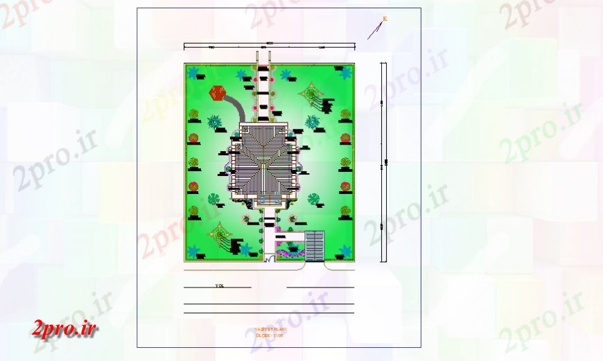 دانلود نقشه مسکونی ، ویلایی ، آپارتمان محوطه سازی طراحی خانه کلبه طراحی 9 در 13 متر (کد123613)