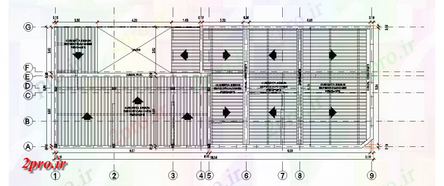 دانلود نقشه مسکونی ، ویلایی ، آپارتمان برنامه پشت بام خانه گوشه طراحی 7 در 18 متر (کد123622)