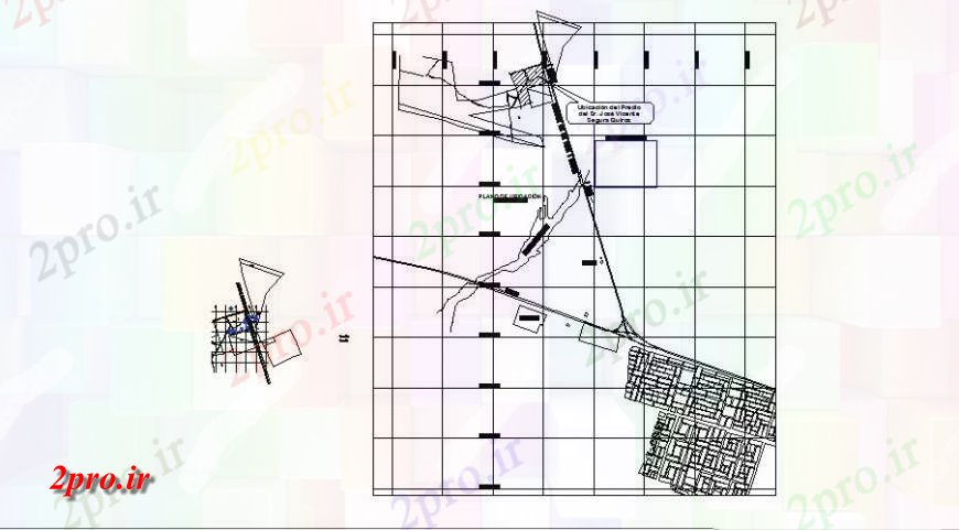 دانلود نقشه برنامه ریزی شهری بلوک های نقشه برداری ناحیه ای از یک منطقه دو بعدی    (کد123687)