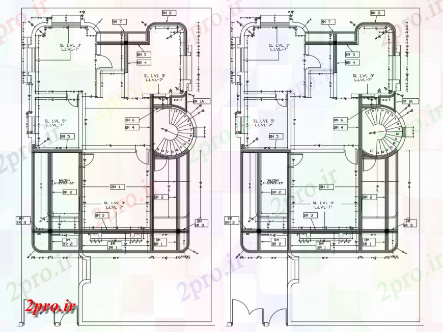 دانلود نقشه مسکونی  ، ویلایی ، آپارتمان  آپارتمان مسکونی  دو بعدی   طرحی ساخت و ساز  (کد123729)